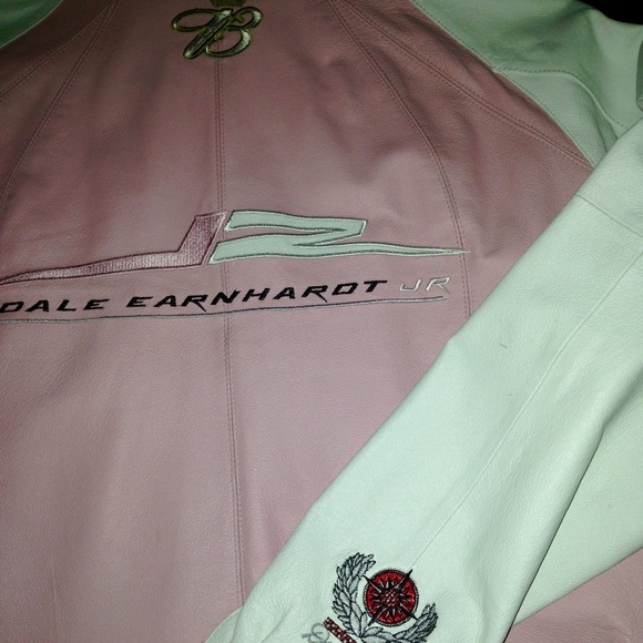 Dale Jr. 8 Pink/White Wilson Leather jacket. - Picture 2 of 4